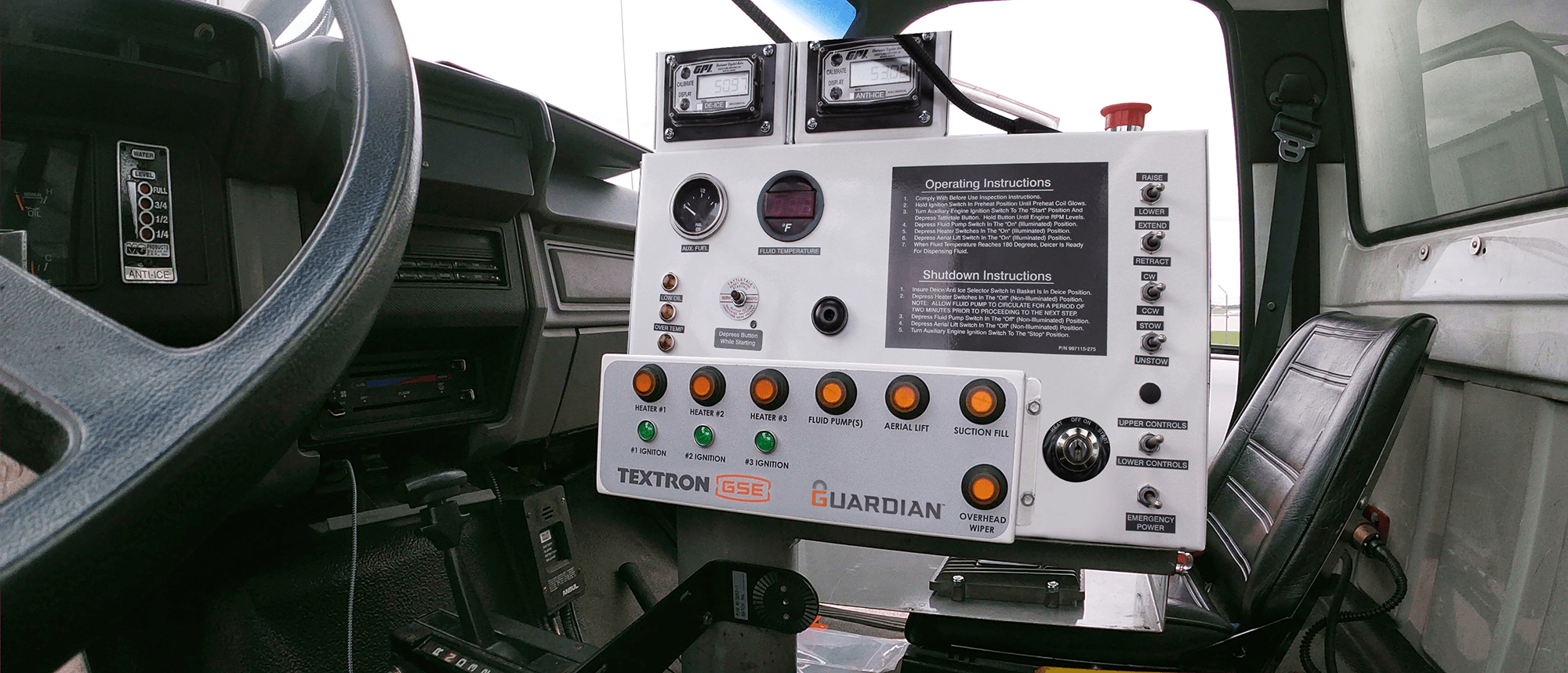 Guardian Technology is offered exclusively for Textron GSE Premier Deicer Trucks.